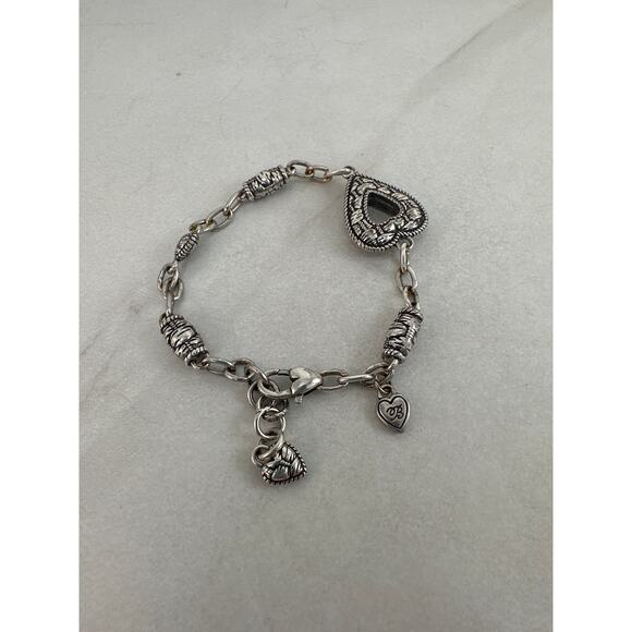 Brighton Laguna Weave Heart Charm Bracelet - Picture 1 of 2